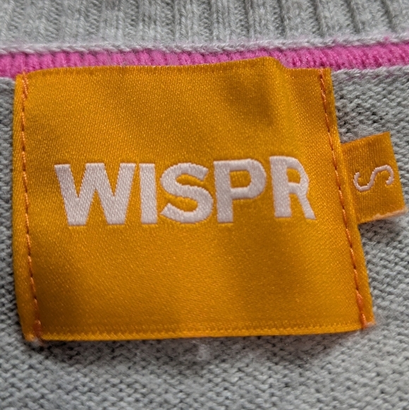 Wispr Grey Pink Orange Embroidered Evil Eye Oversized Sweater S - Picture 6 of 8